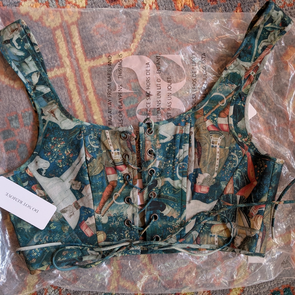 Selkie The Unicorn Defends Himself Soft Corset BNWT